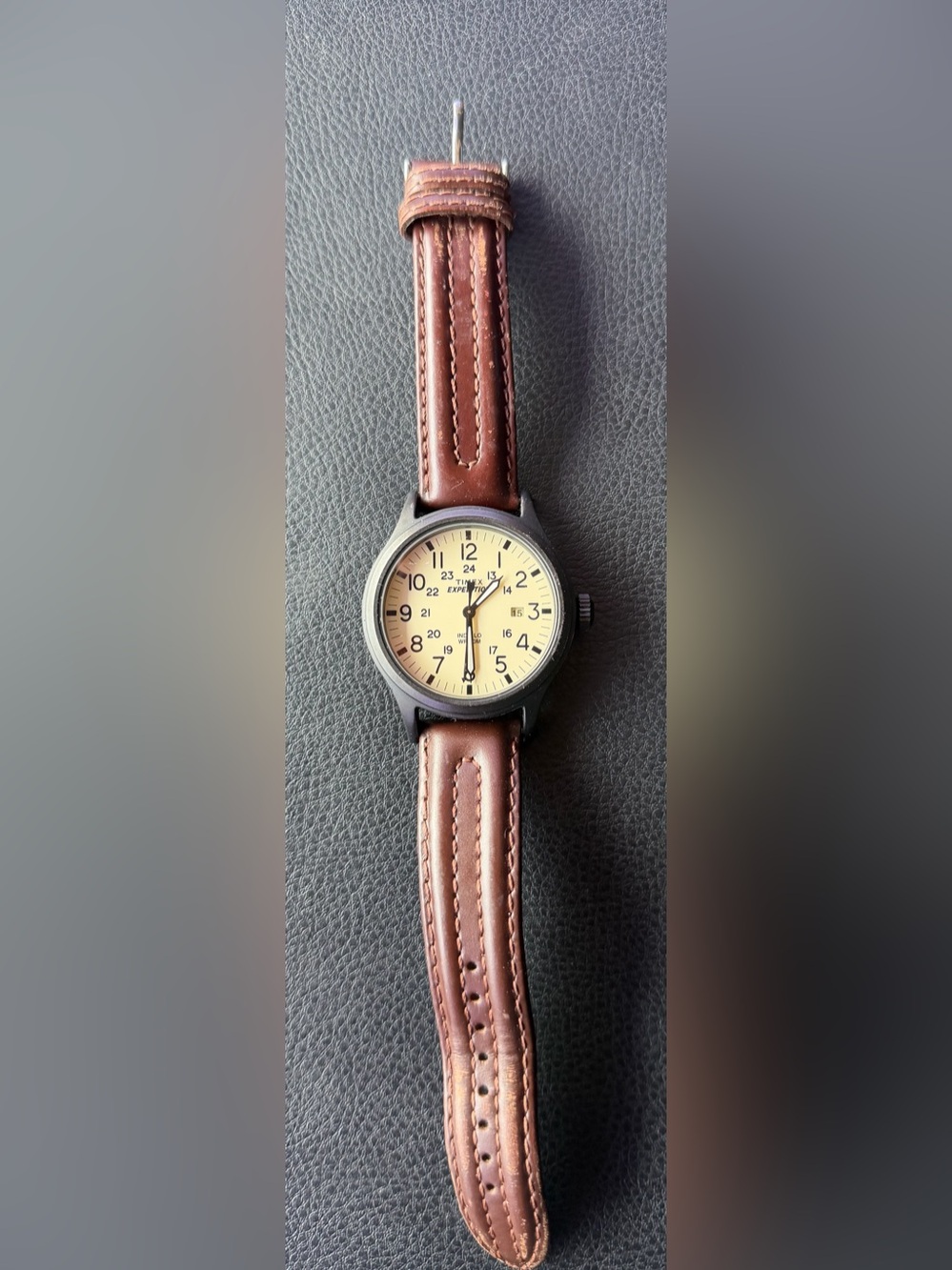 Timex® Expedition® Field Metal Elevated Mens Brown Leather Strap Watch T499639J
